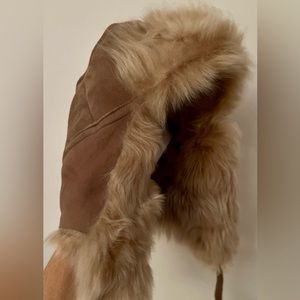 J Crew 100% real shearling fur